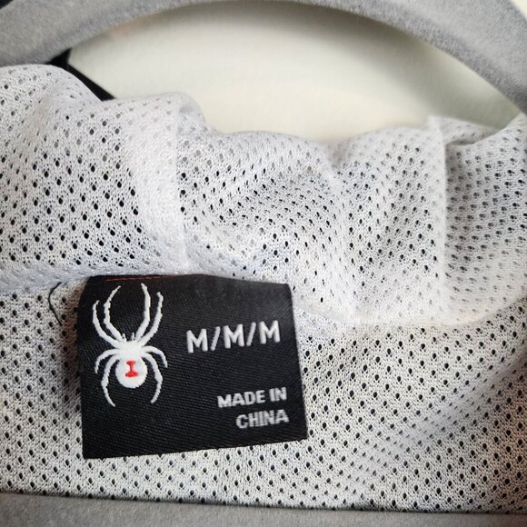 SPYDER Windbreaker Jacket Men M Red Black ColorBlock Outdoors Full zip Hooded - Picture 6 of 13